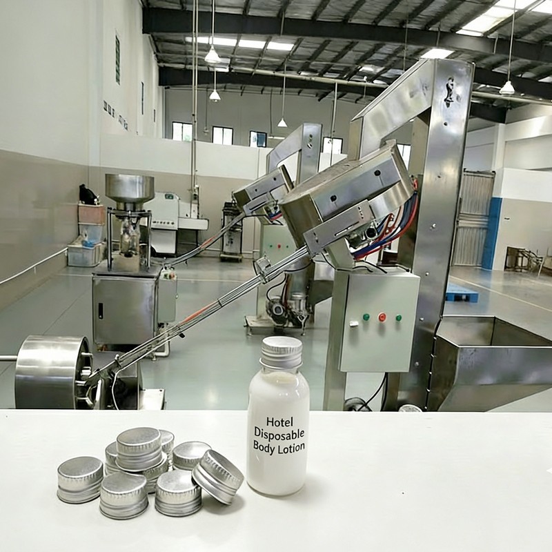 Σειρά Παραγωγής Κλωστοειδούς Καπακιού με λοσιόν σώματος μιας χρήσης Hotel